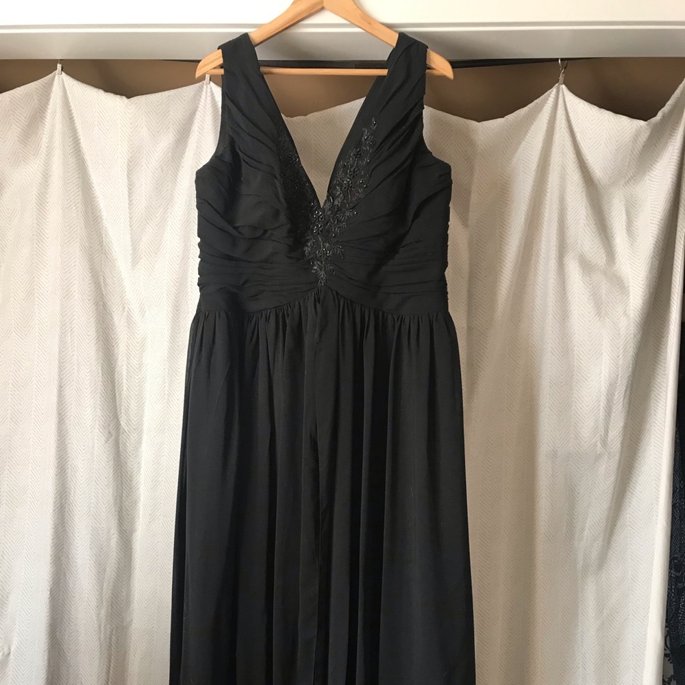 Light in the Box black evening gown, custom size